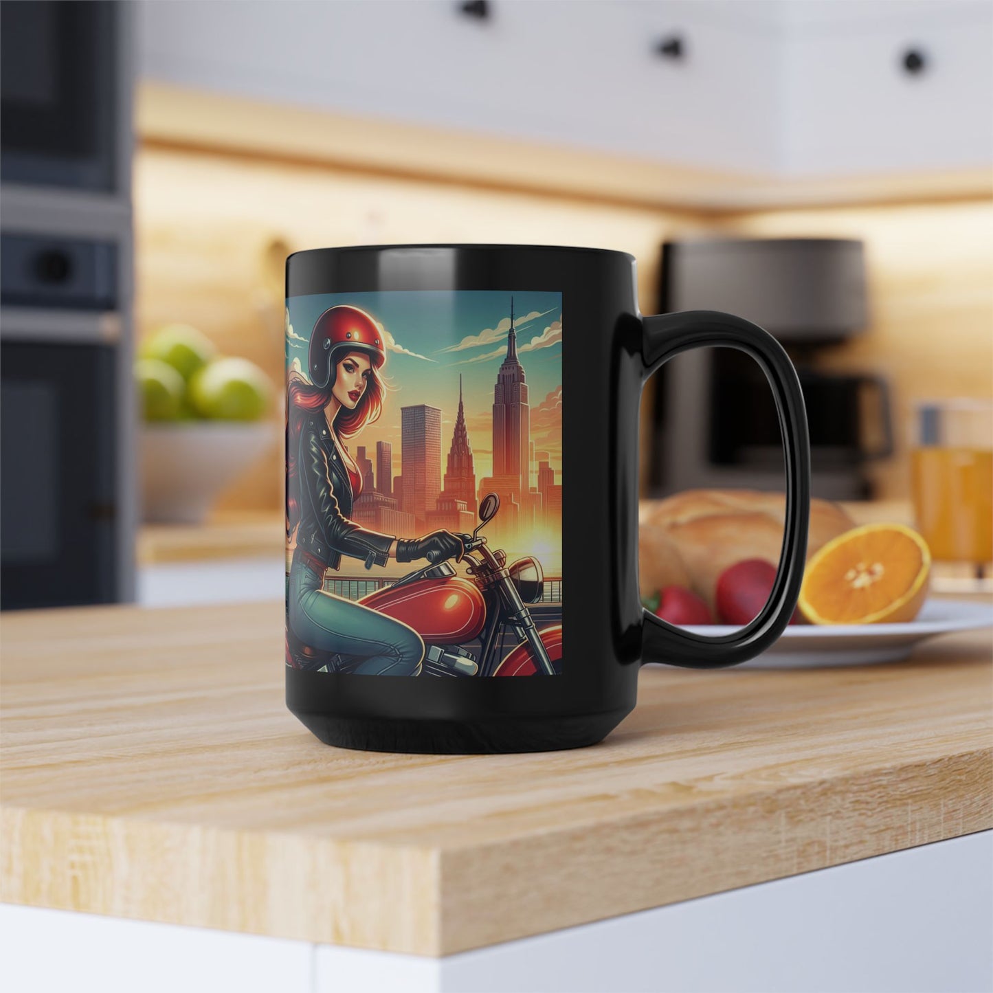 Mug-Pin Up Biker Coffee Cup - Unique Gift for Bikers