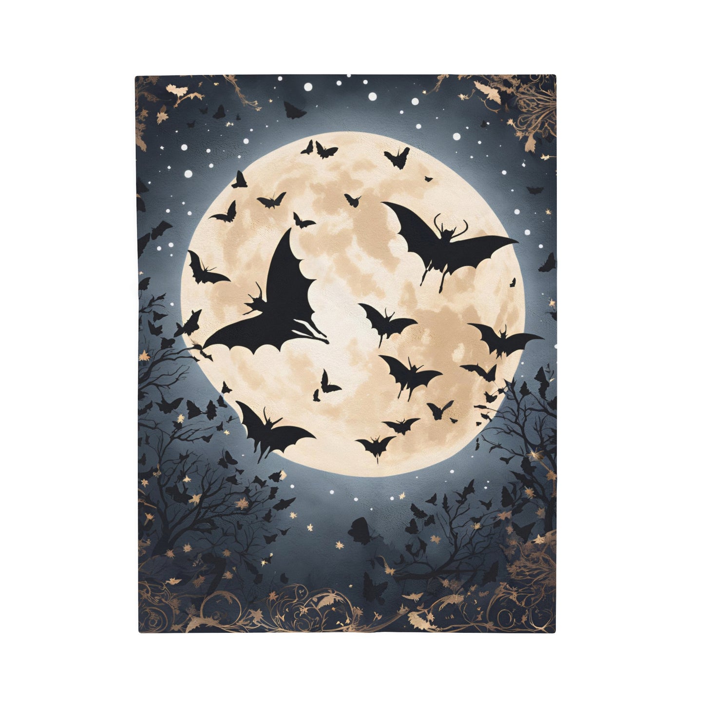 Plush Blanket - Bats in the Moonlight-Wall decor-Couch throw