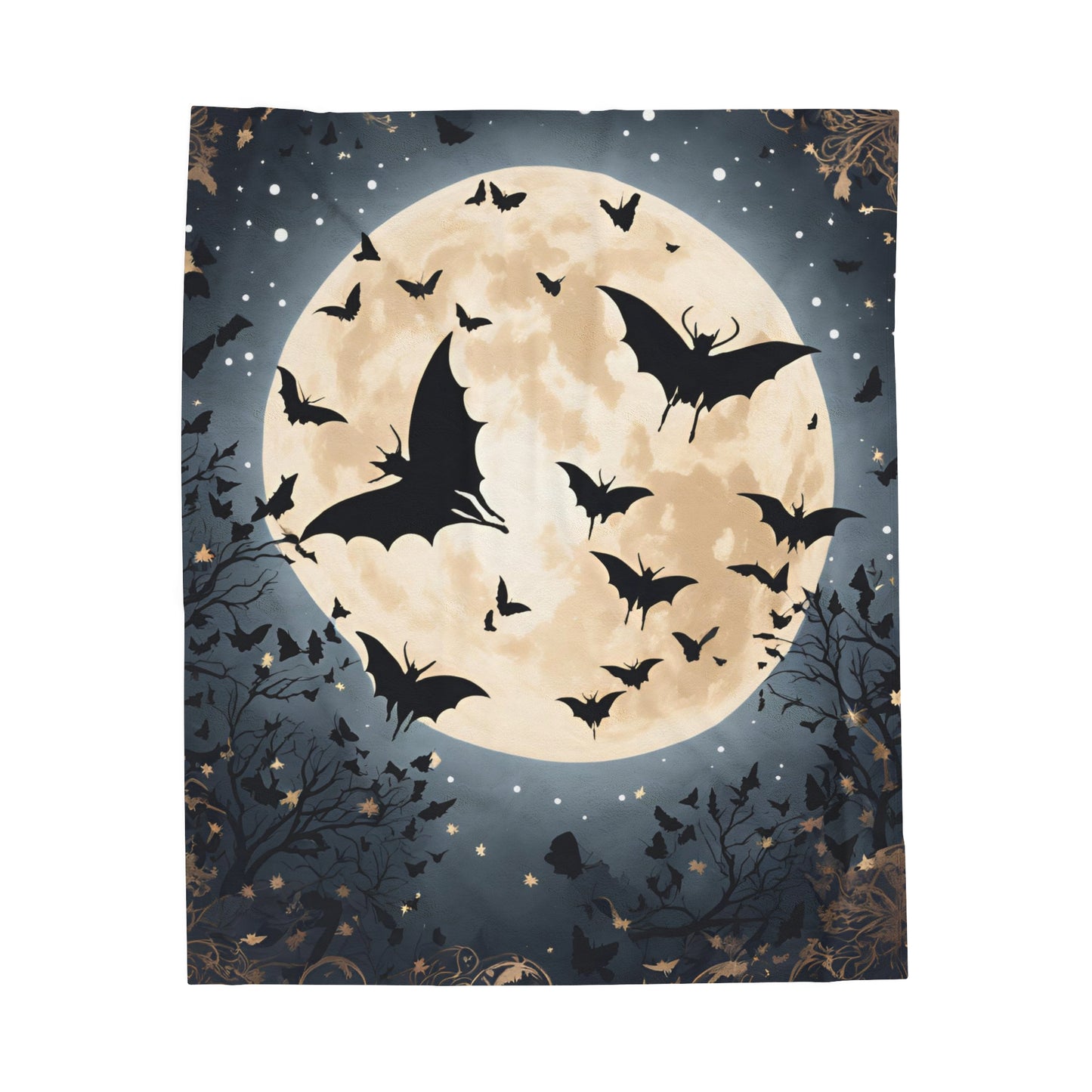 Plush Blanket - Bats in the Moonlight-Wall decor-Couch throw