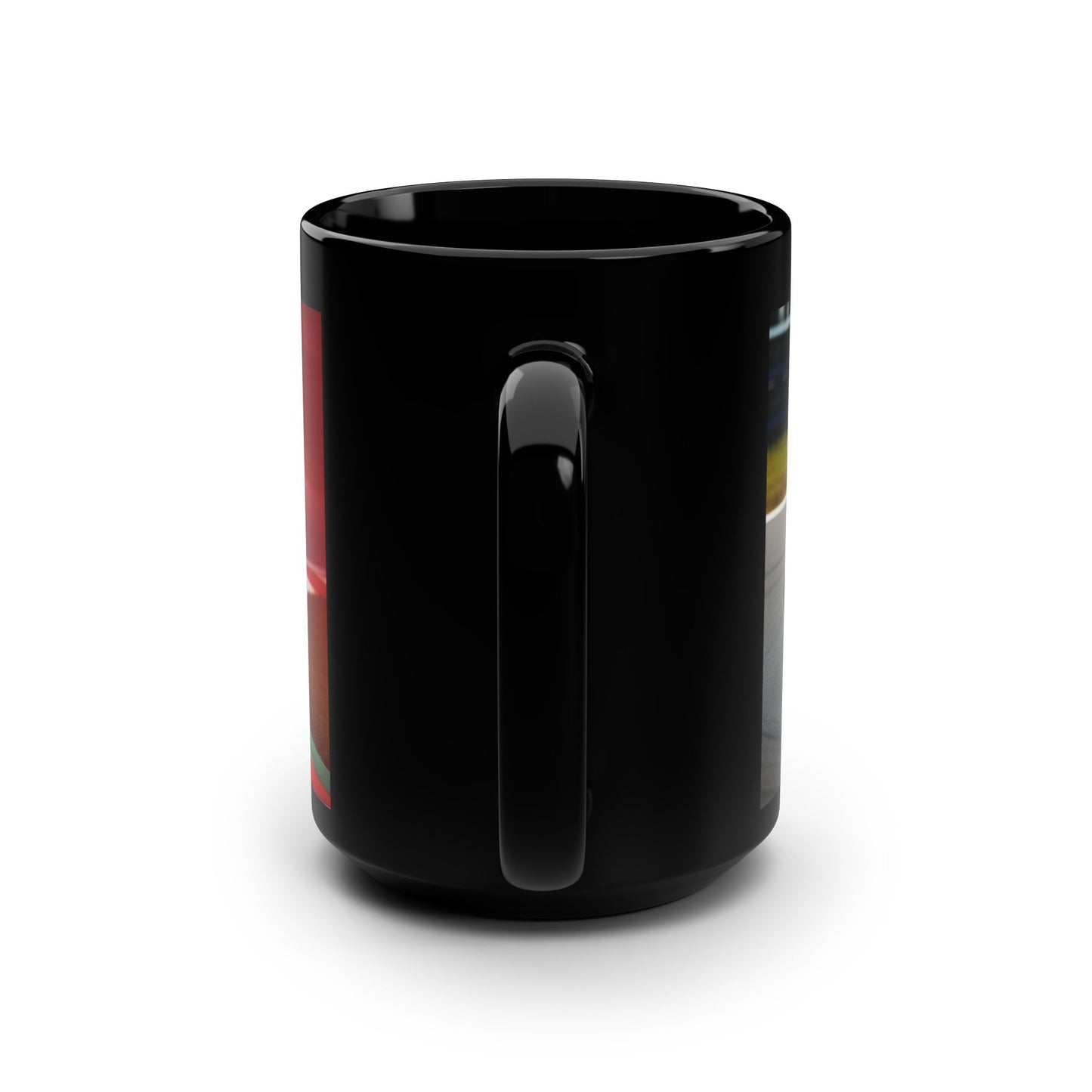 Racing Spirit Black Ceramic Mug – Motorsport Gift for Men & Drivers