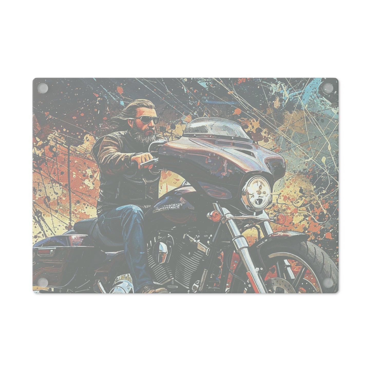 Cutting Board - Motorcycle Adventure- Cheese Tray-Perfect for Bikers & Grill Lovers