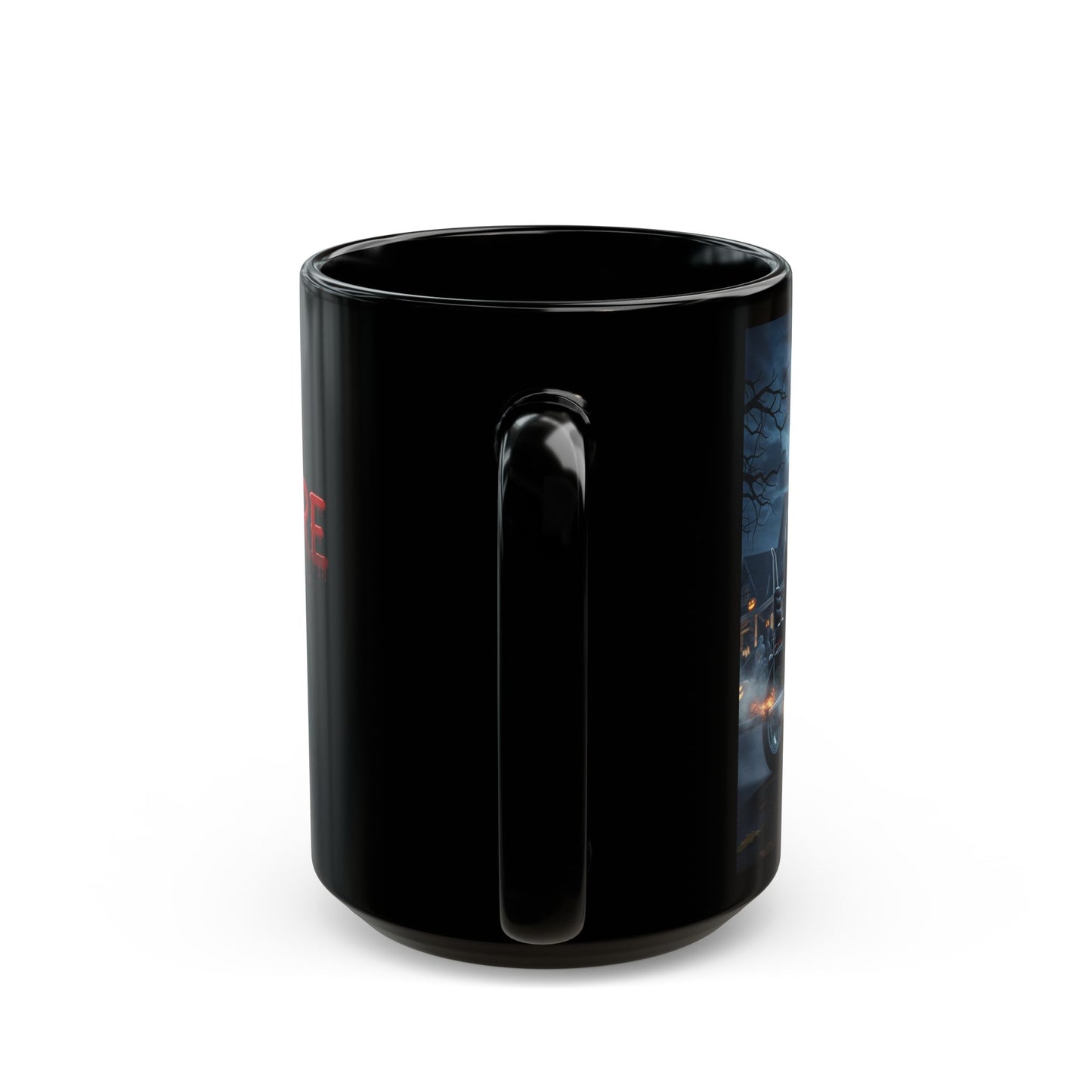 Nightmare Fuel Black Mug - Perfect for Coffee Lovers, Halloween Decor, Biker Gifts, Gothic Style, Spooky Vibes-biker Halloween