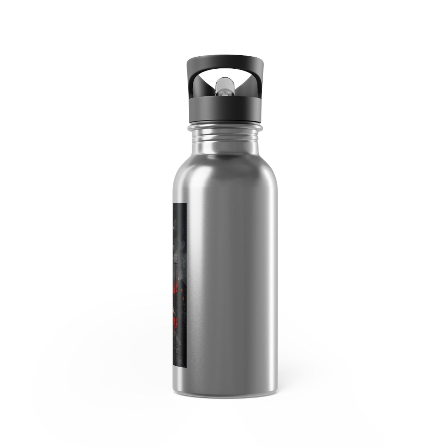 Water Bottle -Motorcycle Ride-City Night Rider -Stainless Steel 20oz