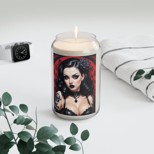 Gothic Glamour Scented Candle | 13.75oz Elegant Home Decor, Unique Gift, Aromatherapy Candle, Dark Themed Candle, Holiday Decoration