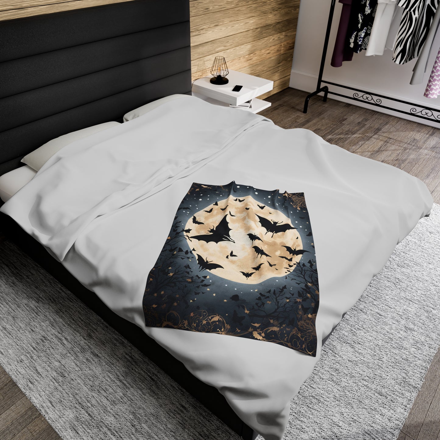 Plush Blanket - Bats in the Moonlight-Wall decor-Couch throw