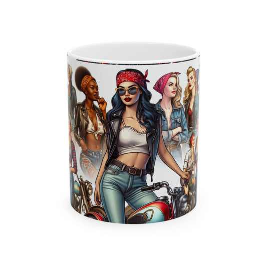 Mug - Biker Collage, Women Who Ride-Coffee gift