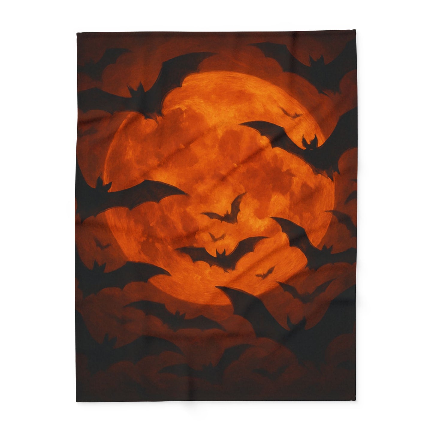 Bat Fleece Blanket | Cozy Throw for Spooky Season, Autumn Decor, Trick-or-Treating, Gift for Halloween Lovers