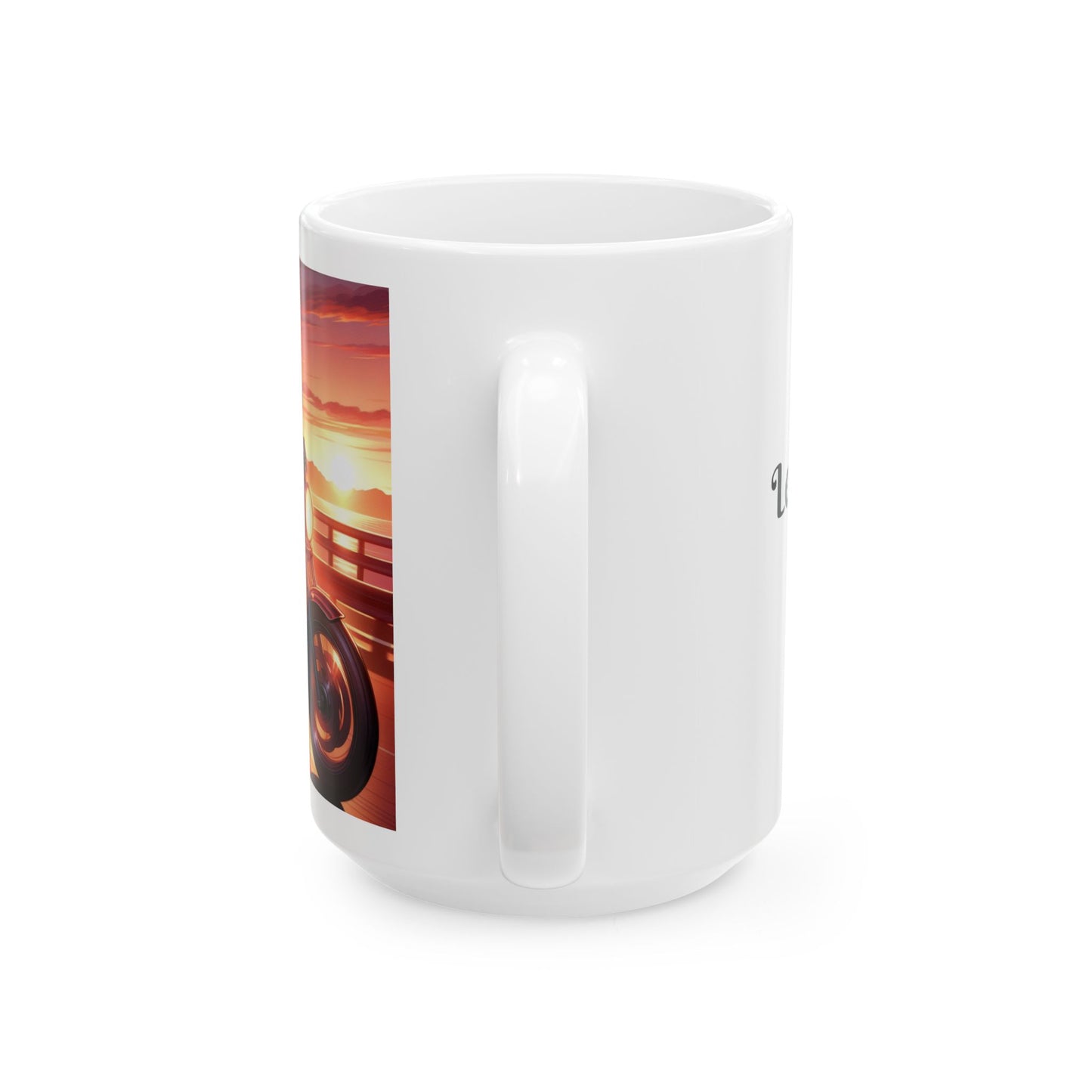 Mug - Ride at Dawn-Lets go ride- Ceramic Drink Mug-Motorcycle ride-Coffee lover gift