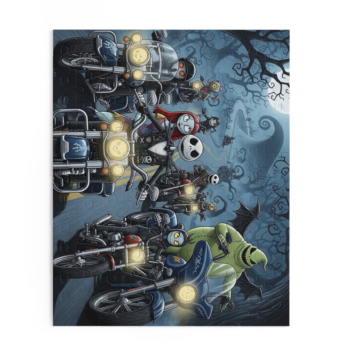 Nightmare Before Christmas Parade on Motorcycles Puzzle