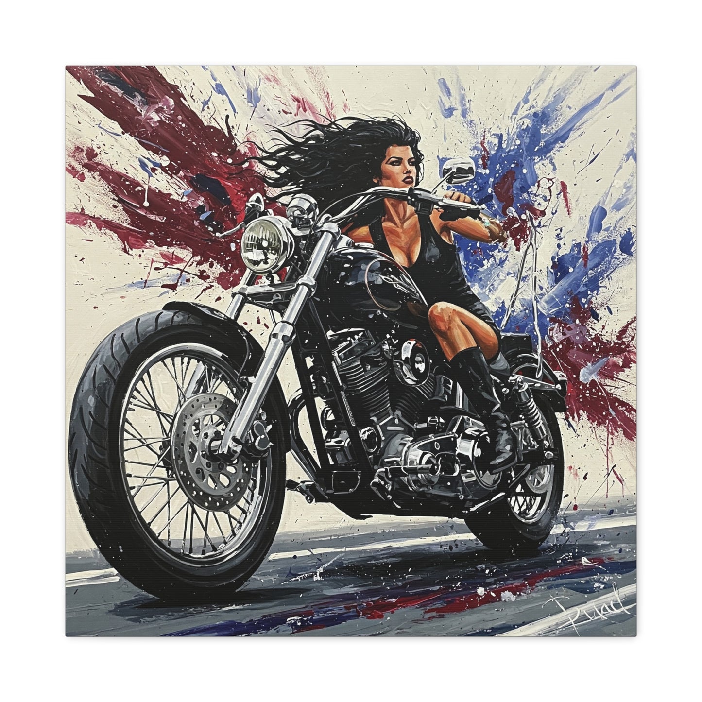 Motorcycle Canvas Art, Biker Wall Decor, Gift for Bike  Lovers, Custom Motorcycle Artwork, Home Office Decor