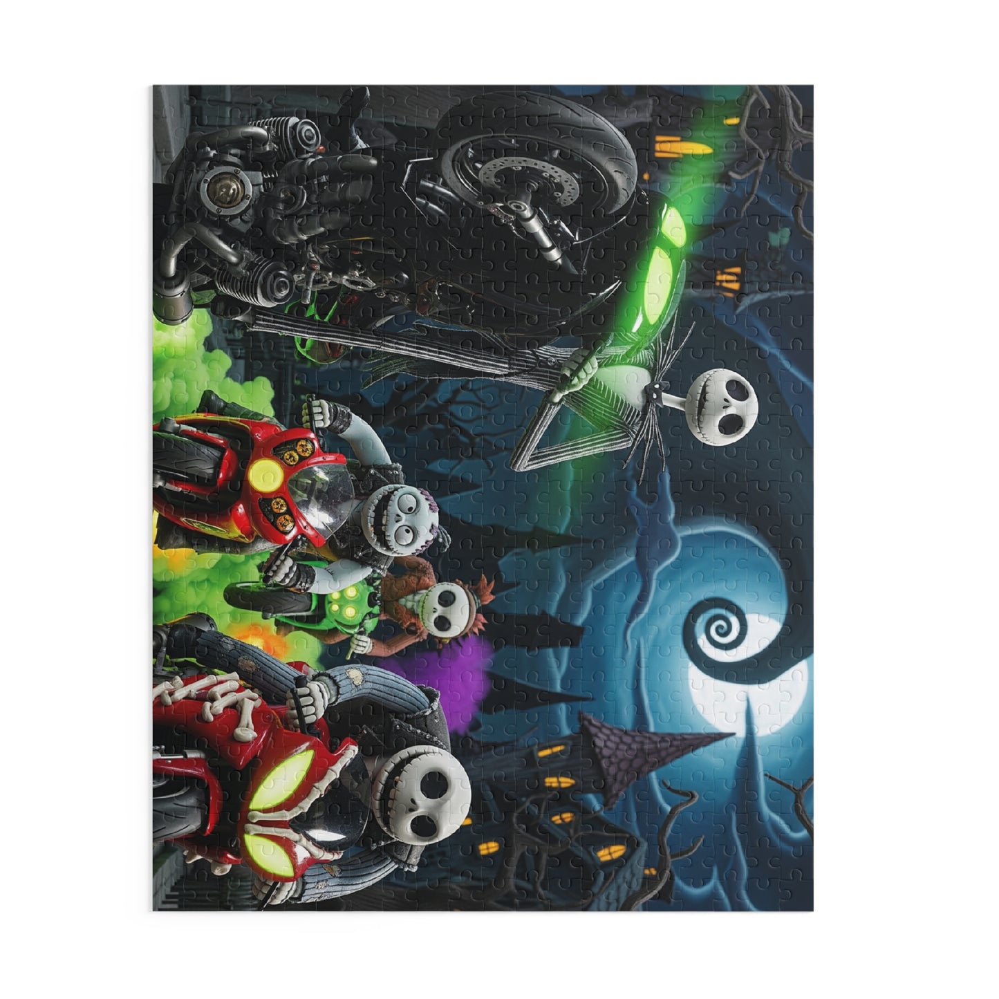 Spooky Adventure Puzzle, 120 252 500-Piece Jigsaw, Halloween Gift, Kids Room Decor, Family Fun Activity