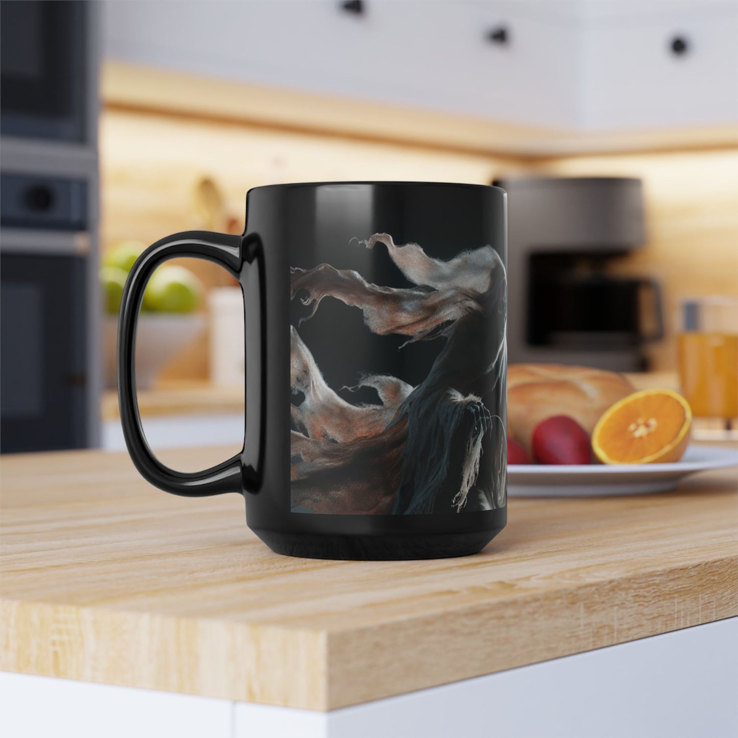 Gothic Moonlit Grim Reaper Mug, Halloween Decor, Coffee Cup for Spooky Lovers, Gift for Horror Fans, Unique Gothic Drinkware