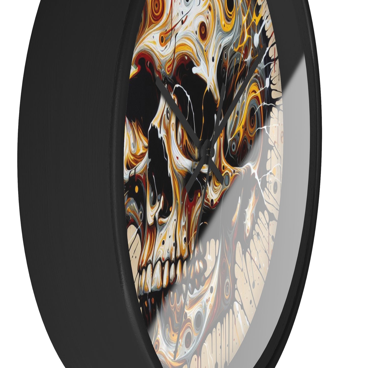 Gothic Skull Wall Clock, Edgy Home Decor, Unique Gift for Halloween, Punk Aesthetic Room Accent, Statement Piece, Artful Timepiece