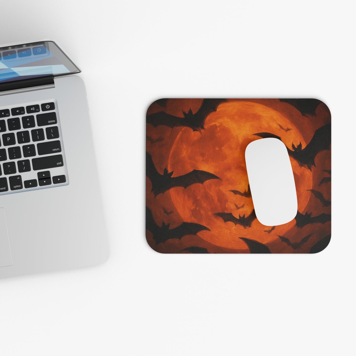 Halloween Bat Mouse Pad, Spooky Mouse Mat for Office, Autumn Decor, Gifts for Gamers, Halloween Decor, Witchy Work Space