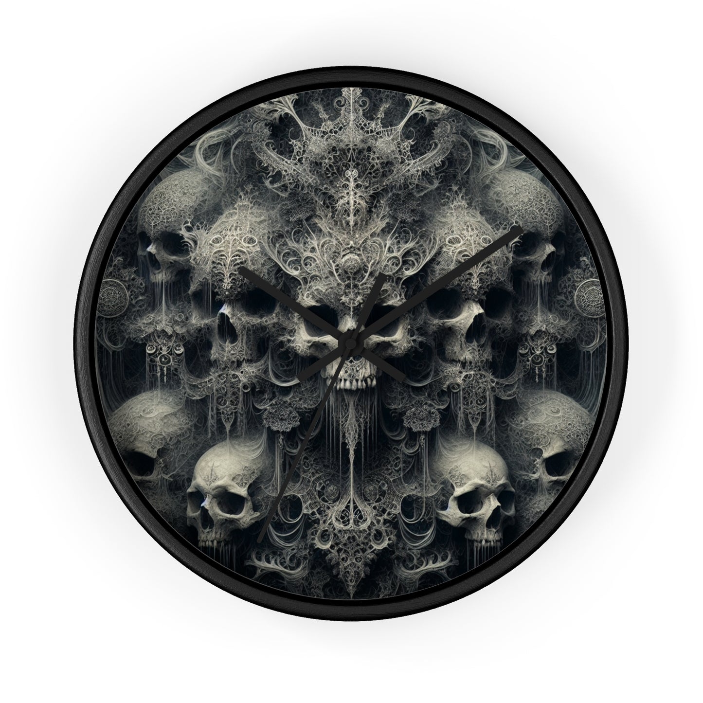 Gothic Skull Wall Clock, Dark Decor, Unique Home Accents, Halloween Gift, Spooky Wall Art, Timeless Style