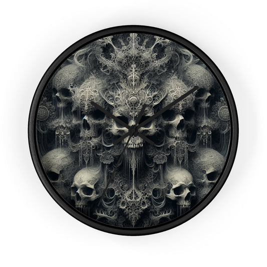 Gothic Skull Wall Clock, Dark Decor, Unique Home Accents, Halloween Gift, Spooky Wall Art, Timeless Style
