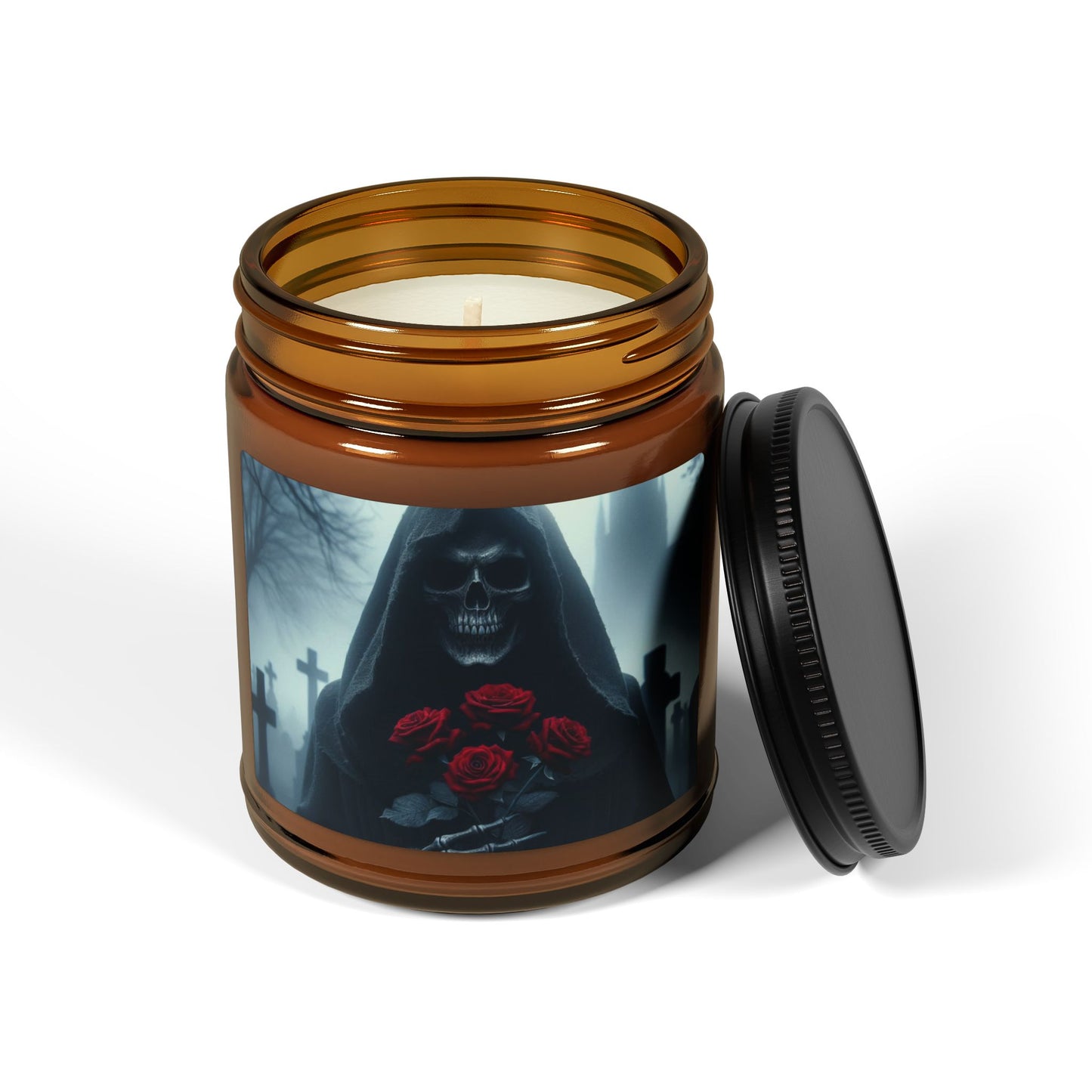 Dark Beauty Scented Soy Candle - Gothic Decor, Aromatherapy Gift, Halloween Decor, Relaxation Candle, Home Fragrance