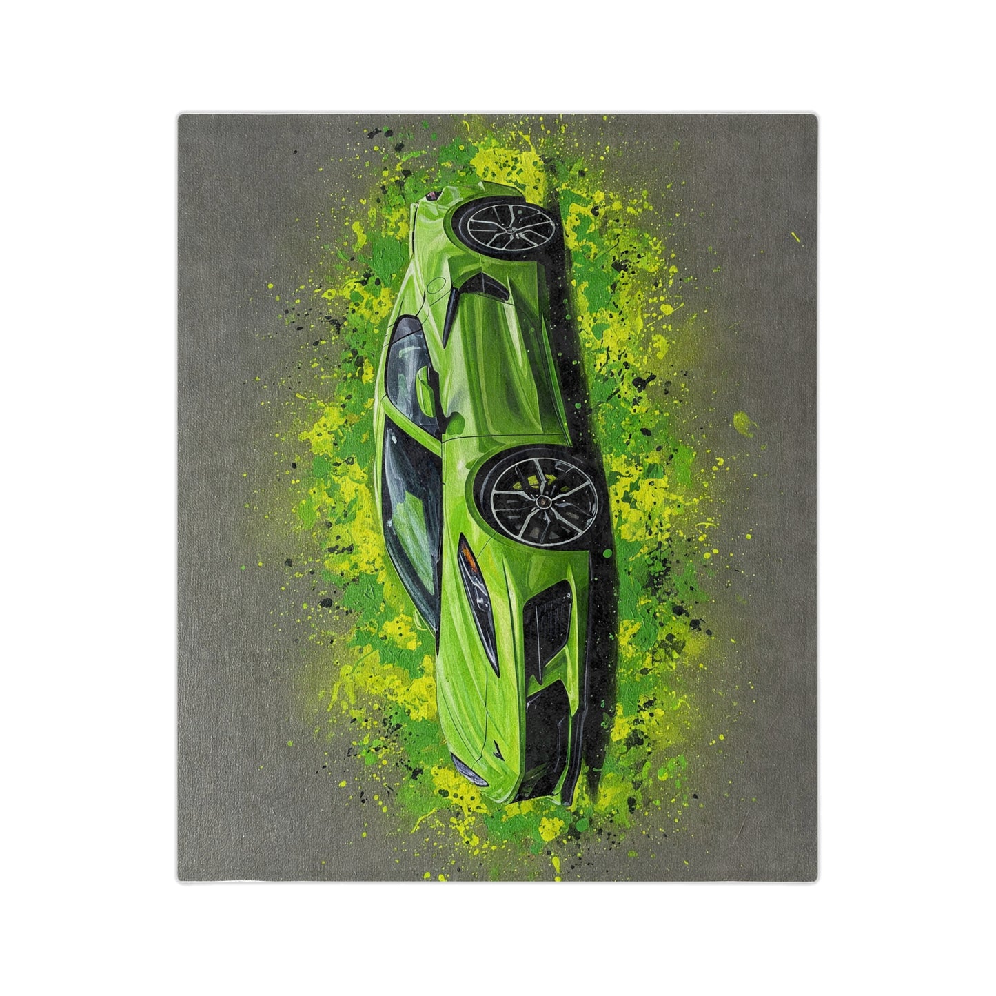 Vibrant Sports Car Velveteen Microfiber Blanket – Perfect for Car Enthusiasts & Cozy Evenings