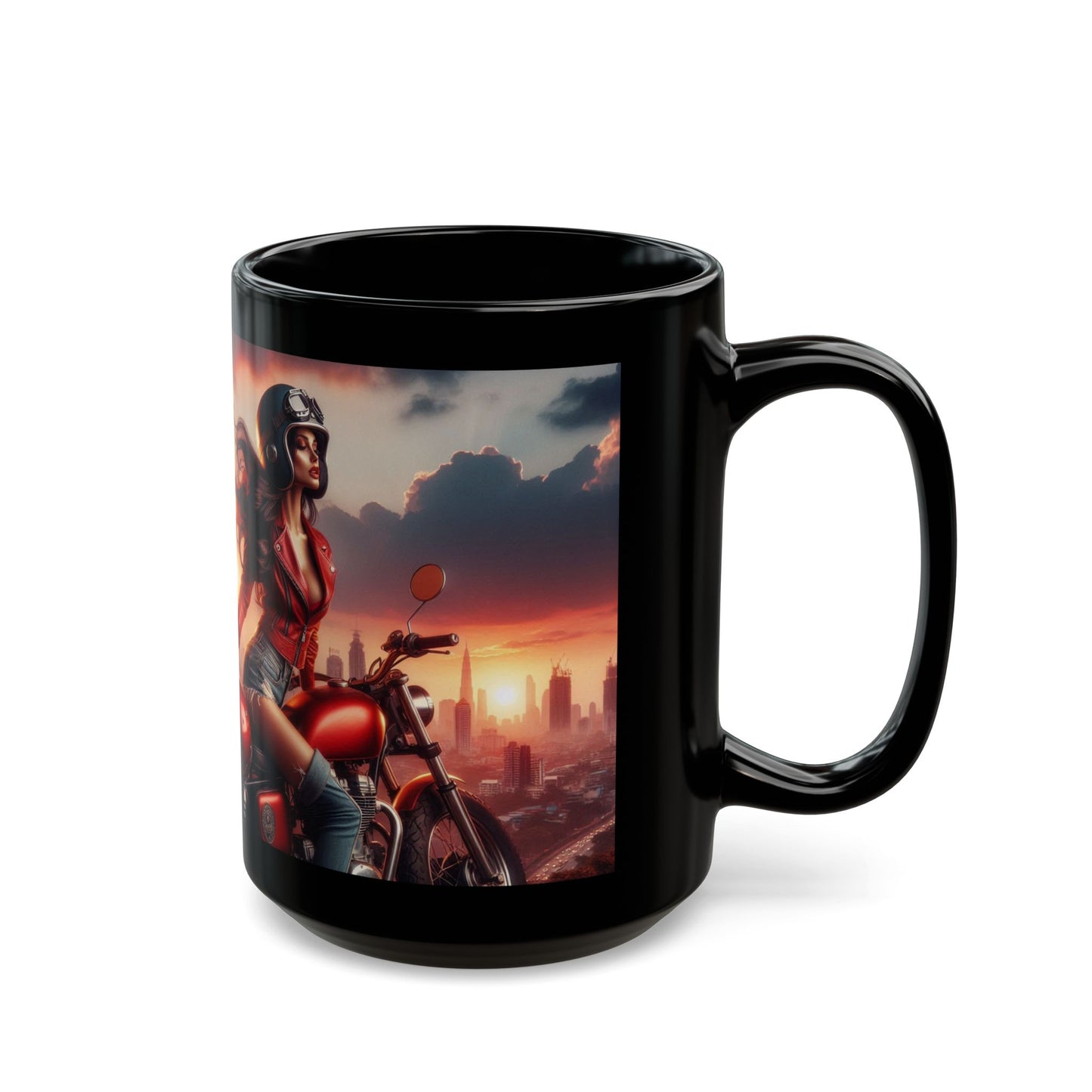Mug-Pin Up Girl Coffee Cup - Unique Gift for  Motorcycle Enthusiasts