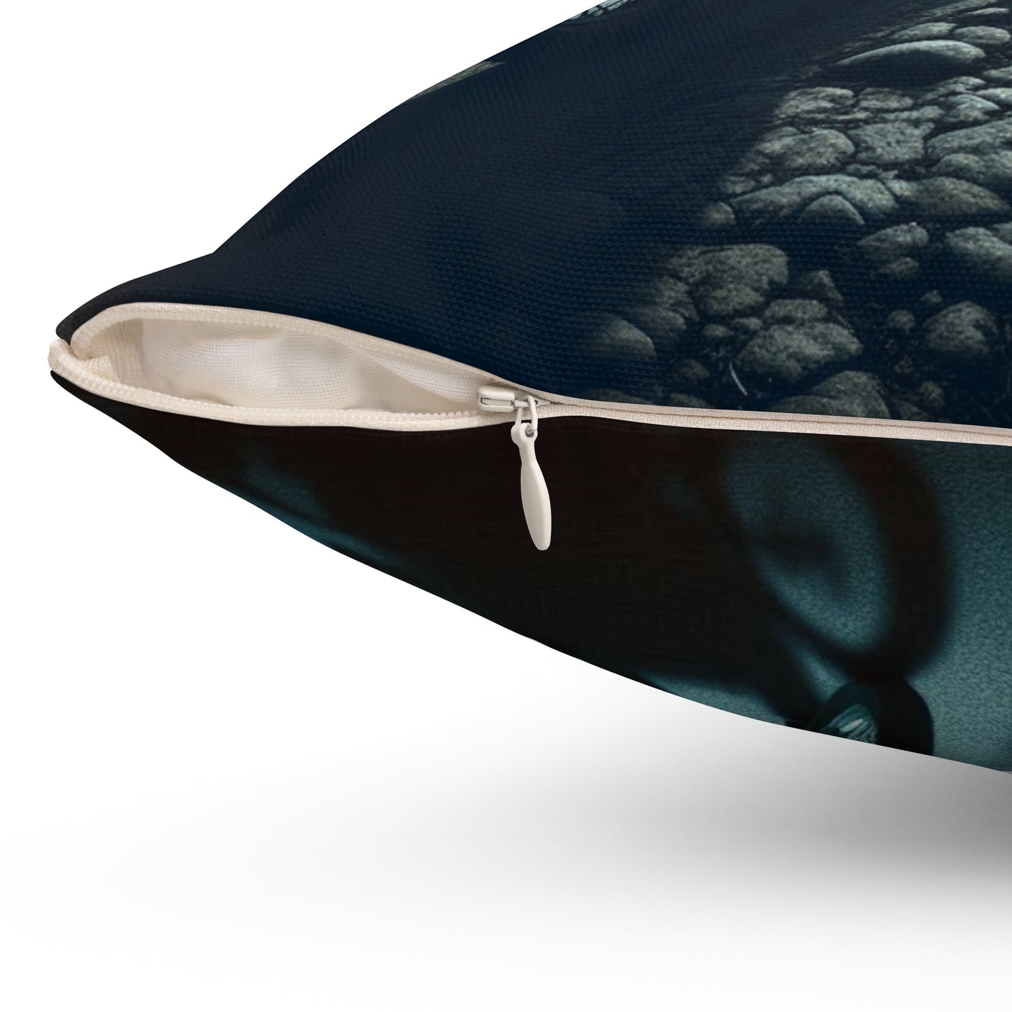Dark Motorcycle Journey Pillow, Reversible Home Decor, Biker Vibes, Halloween Gift, Horror Aesthetic, Unique Throw Cushion