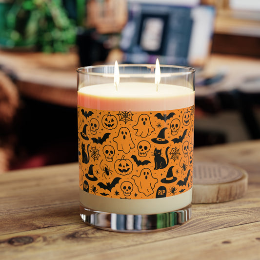 Halloween Scented Candle - Spooky Ghosts & Pumpkins, Perfect for Fall Decor, Gift for Halloween Lovers, Cozy Autumn Vibe, Home Fragrance