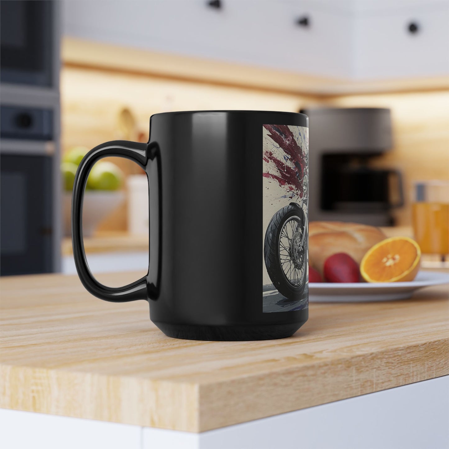 Biker Girl Black Mug - 15oz Motorcycle Enthusiast Coffee Cup