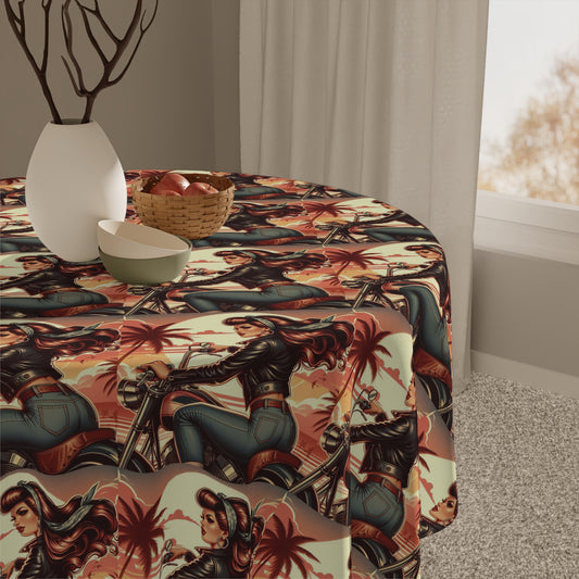 Tablecloth-Bike Ride at the Beach-Biker Chic Kitchen