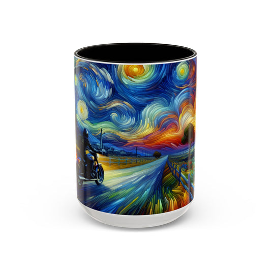 Mug - Van Gogh Style- Motorcycle Ride Coffee Cup