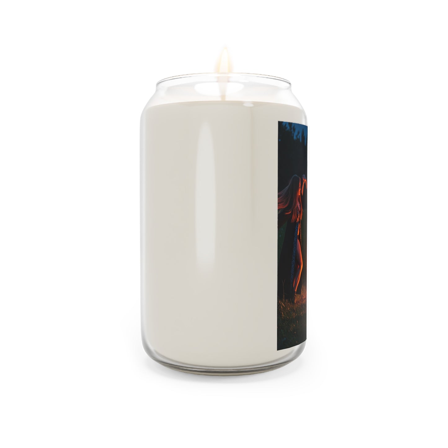 Scented Candle-Witches dance around a bonfire-Rustic decor