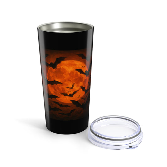 Travel Mug 20oz - Bats in the Night Sky- Full Moon Halloween Mug