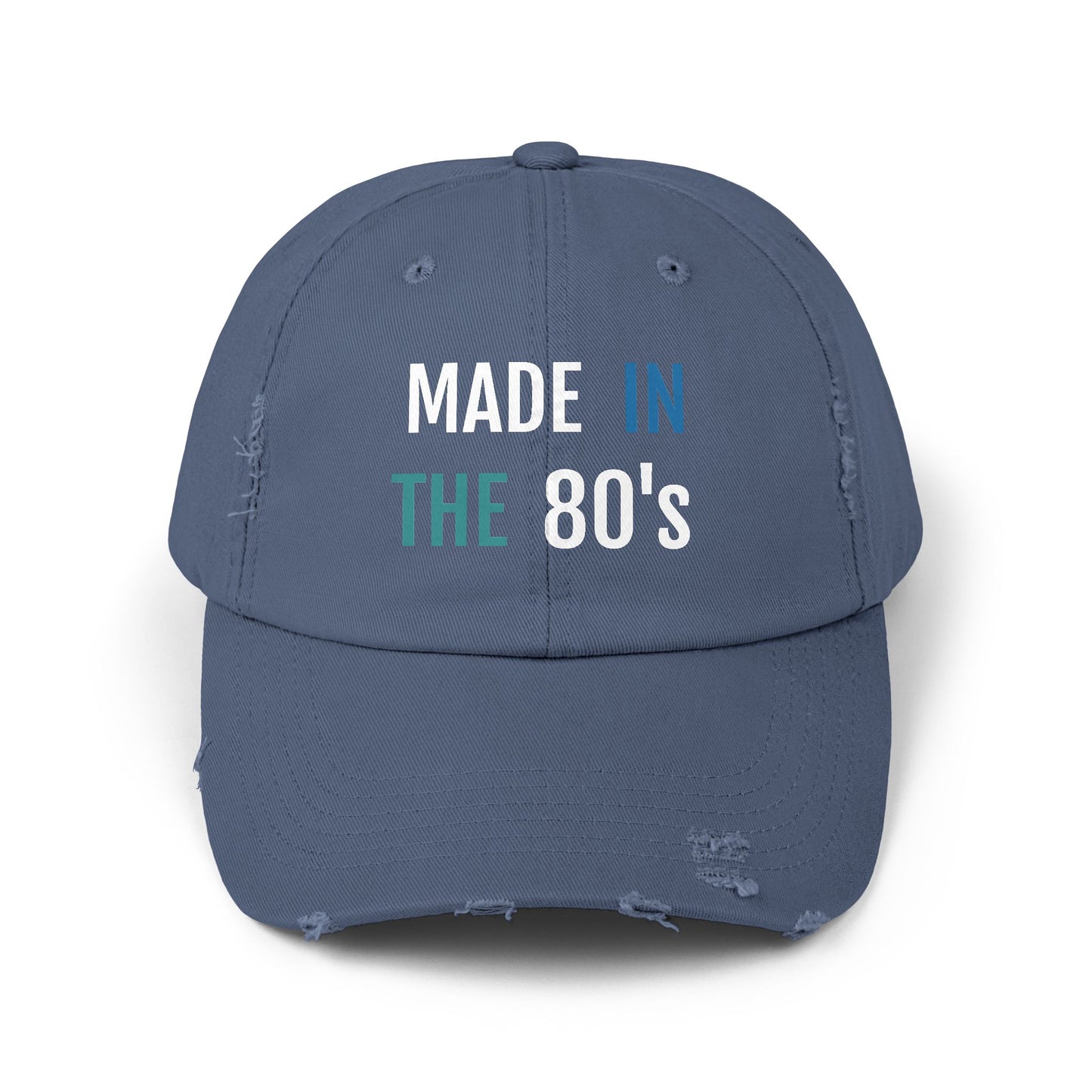 Retro 80's Distressed Cap, Vintage Style Hat, Unisex Gift, Casual Accessory, Outdoor Wear, Birthday Present, Nostalgia Merchandise