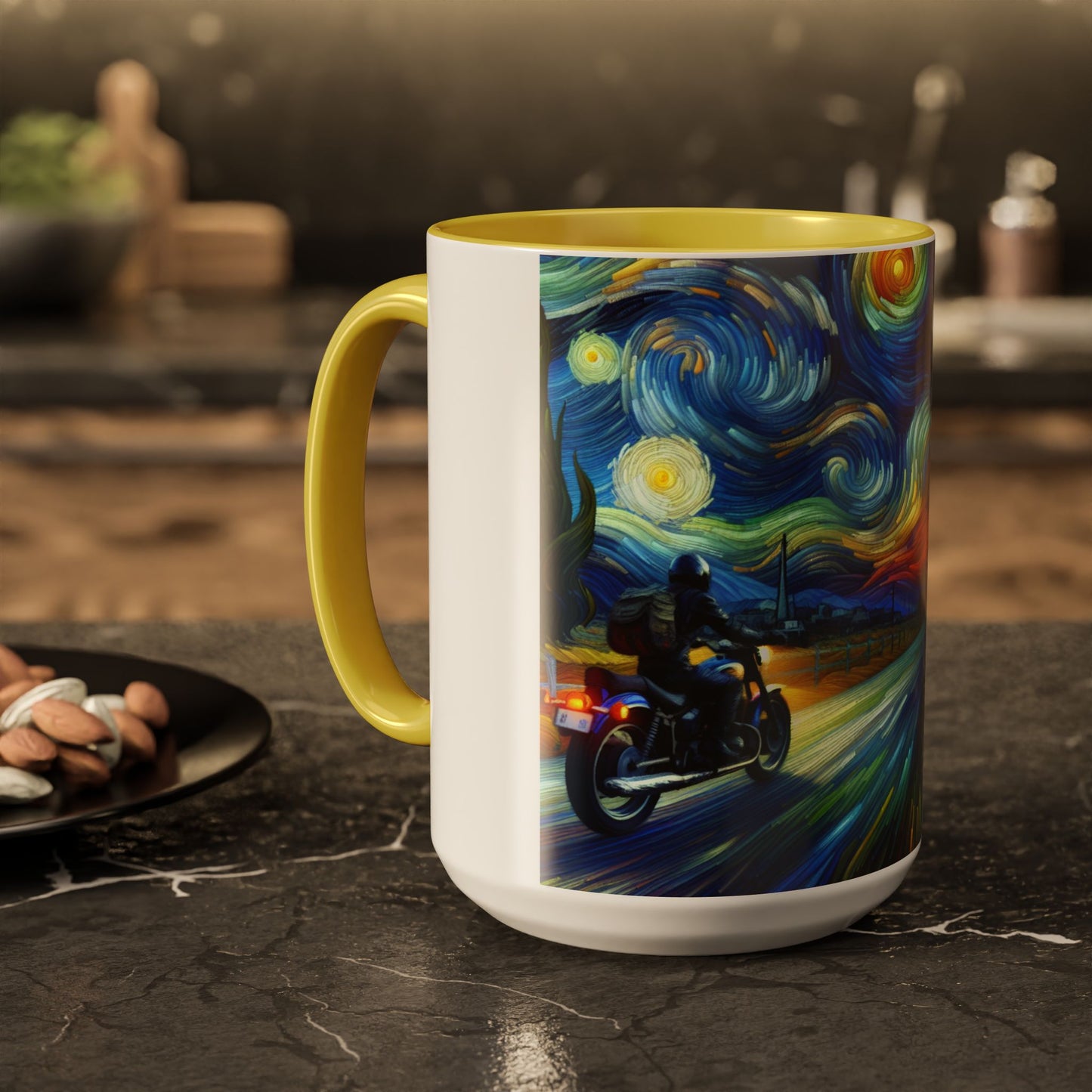 Mug - Van Gogh Style- Motorcycle Ride Coffee Cup