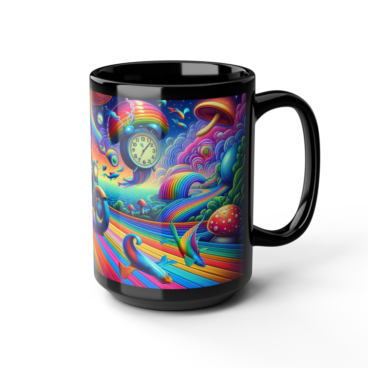 Mug - Psychedelic Motorcycle Trip-15oz Coffee Cup-Colorful Mug-Motorcycle trip