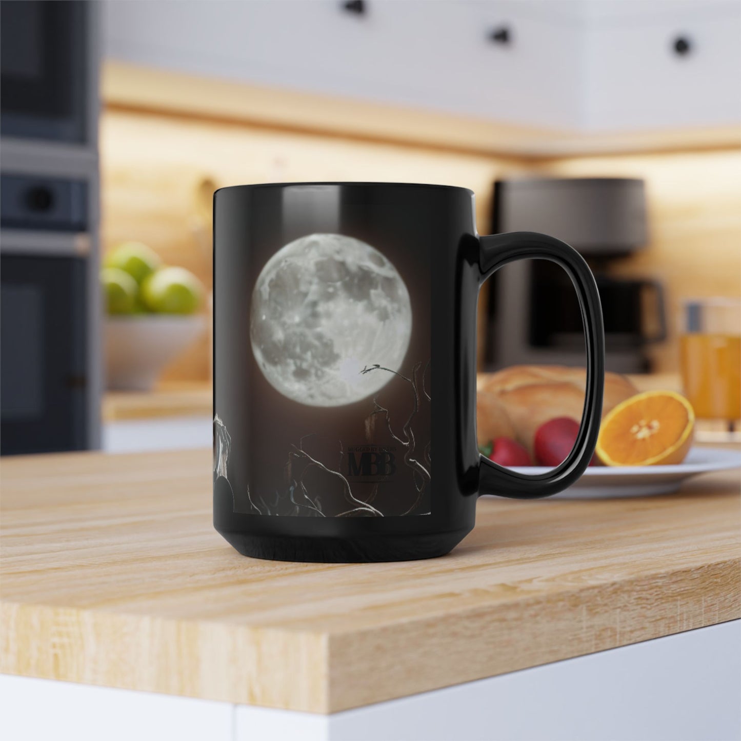 Gothic Moonlit Grim Reaper Mug, Halloween Decor, Coffee Cup for Spooky Lovers, Gift for Horror Fans, Unique Gothic Drinkware
