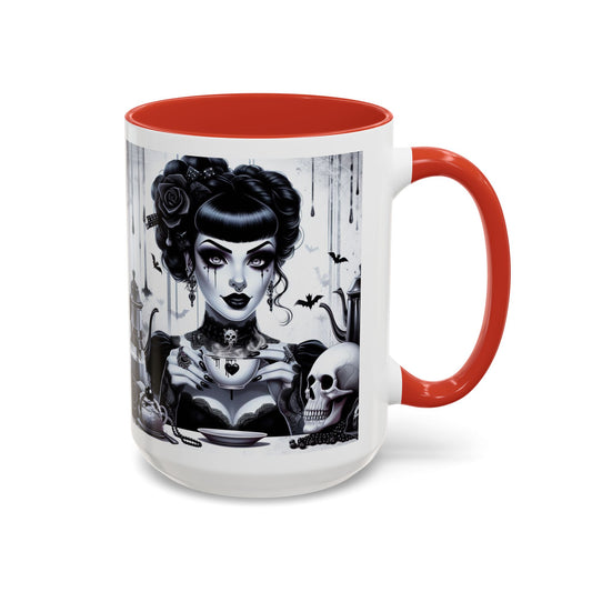 Mug-Gothic Girl on Coffee Break-Coffee Lover Gift-15oz Cup