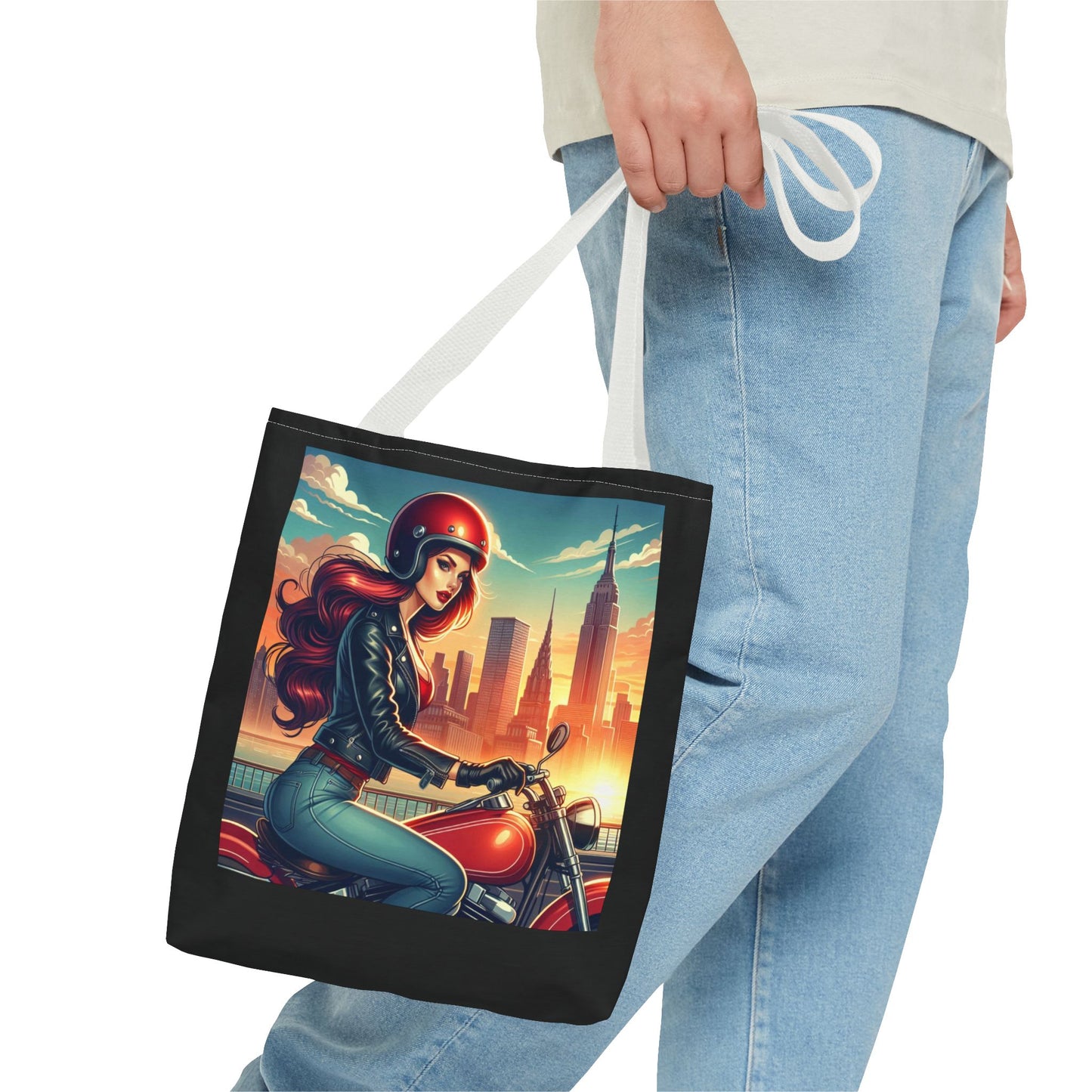 Tote Bag- Motorcycle Pinup Tote