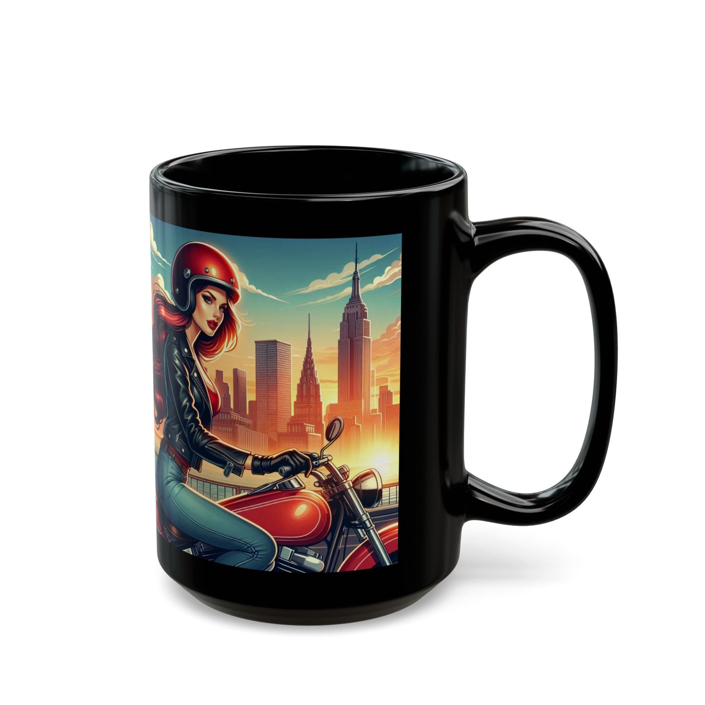 Mug-Pin Up Biker Coffee Cup - Unique Gift for Bikers