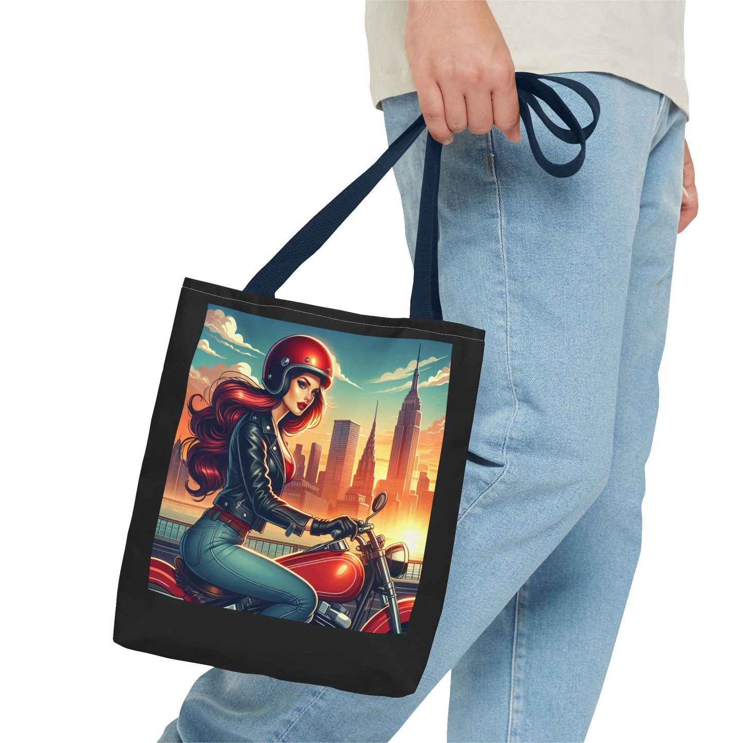 Tote Bag- Motorcycle Pinup Tote
