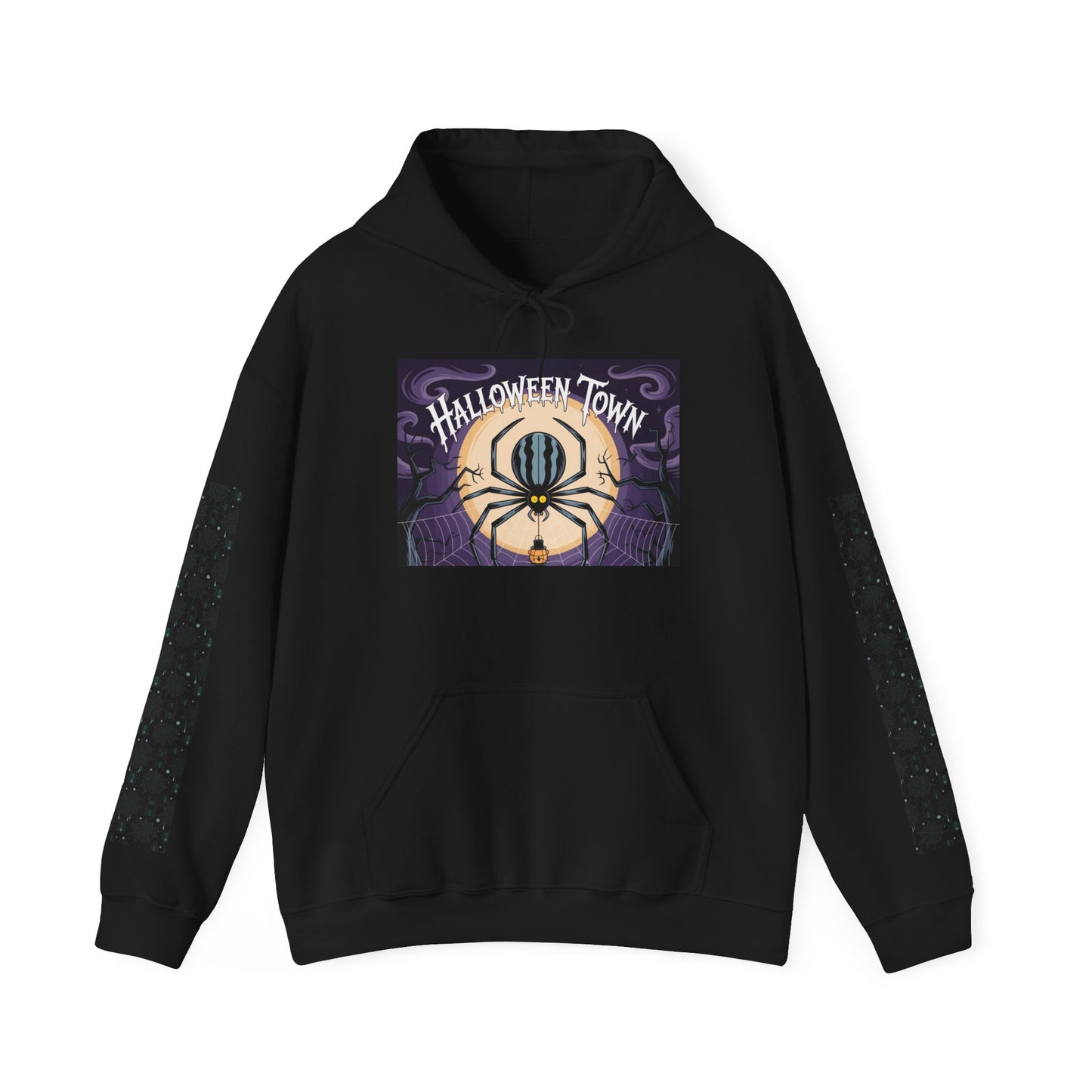 Hooded Sweatshirt -Halloween Town- Spider Design