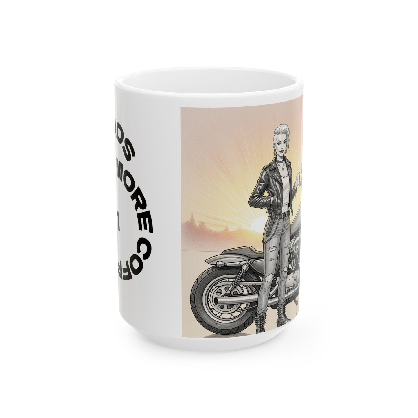 Stylish Motorcycle Mug - Perfect Gift for Bikers, Bike Lovers, Coffee Enthusiasts, or Road Trip Vibes, 11oz, 15oz