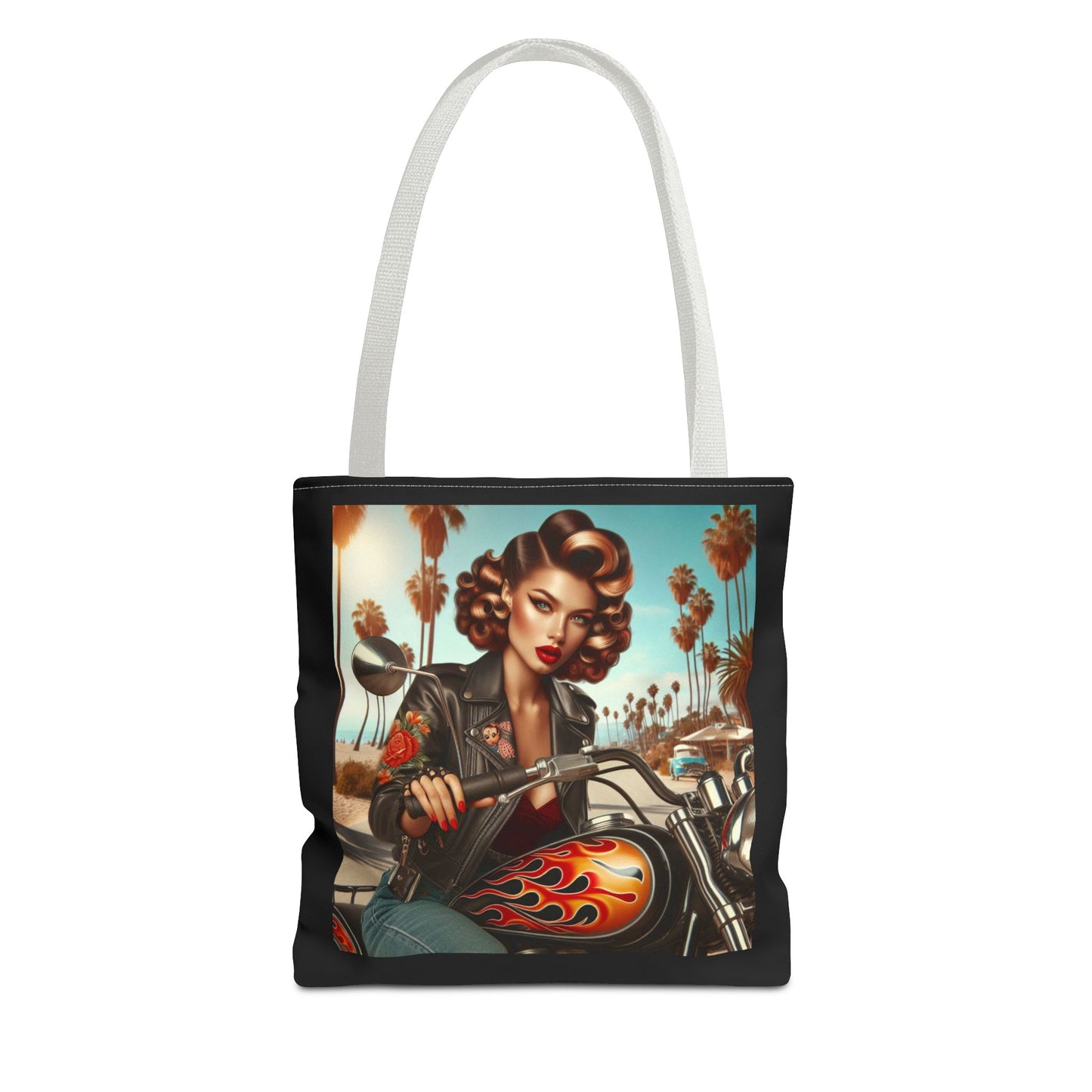 Tote Bag- Motorcycle Pinup Tote