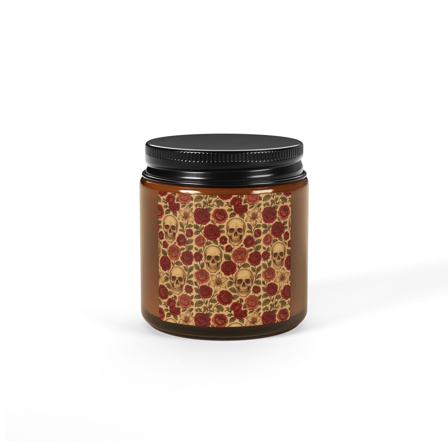 Scented Soy Candle with Skull Design, Halloween Decor, Cozy Gift, Home Fragrance, Unique Gift for Her, Autumn Vibes