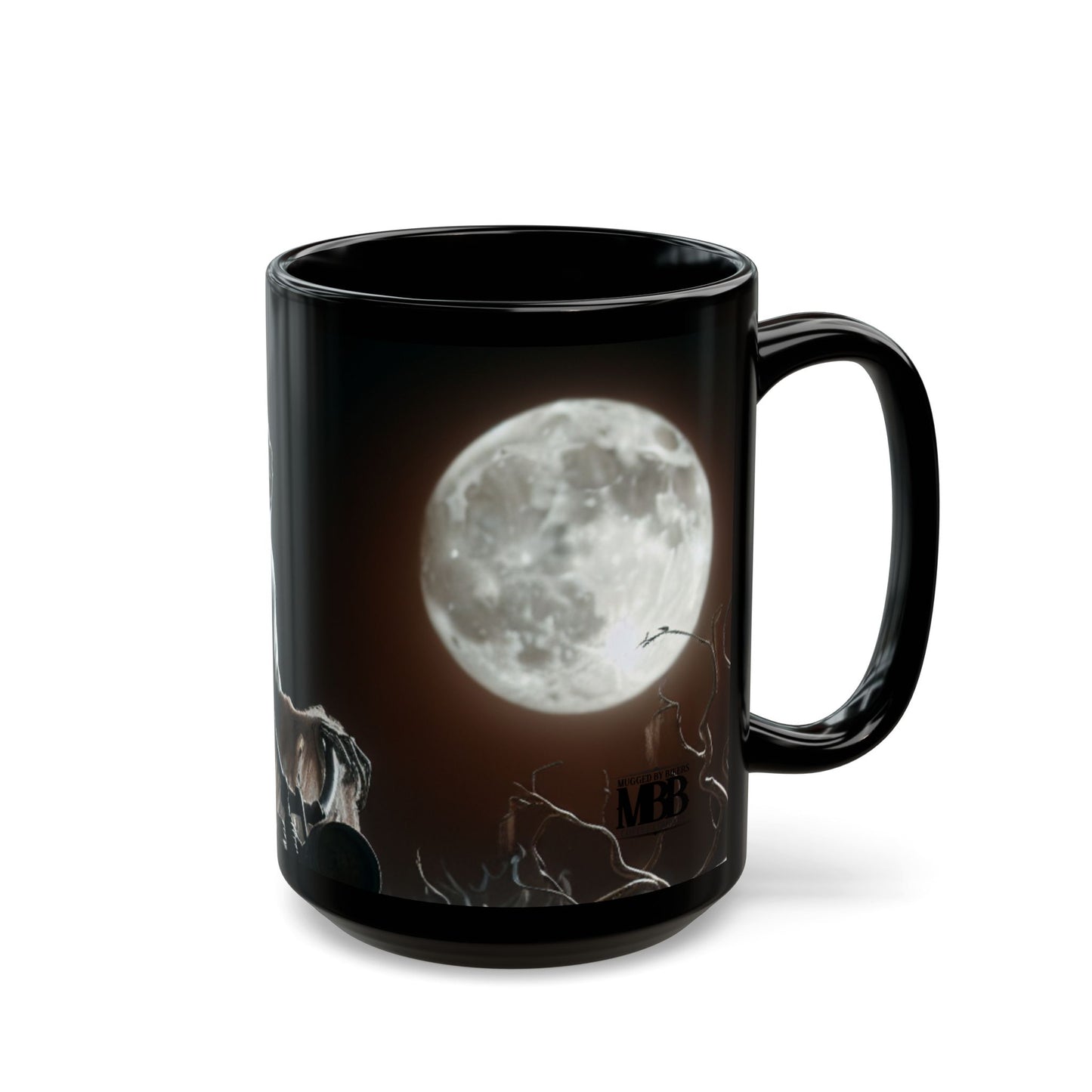 Gothic Moonlit Grim Reaper Mug, Halloween Decor, Coffee Cup for Spooky Lovers, Gift for Horror Fans, Unique Gothic Drinkware