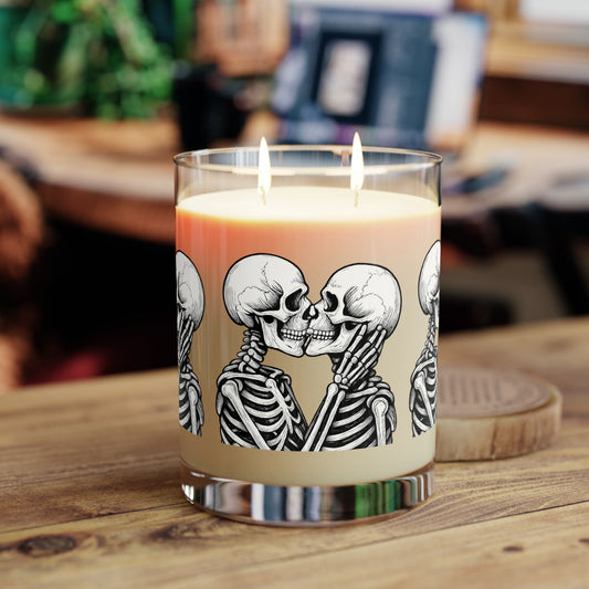 Skeleton Kiss Scented Candle - Romantic Decoration, Spooky Home Accent, Halloween Gift, Aromatherapy, Candle Lovers