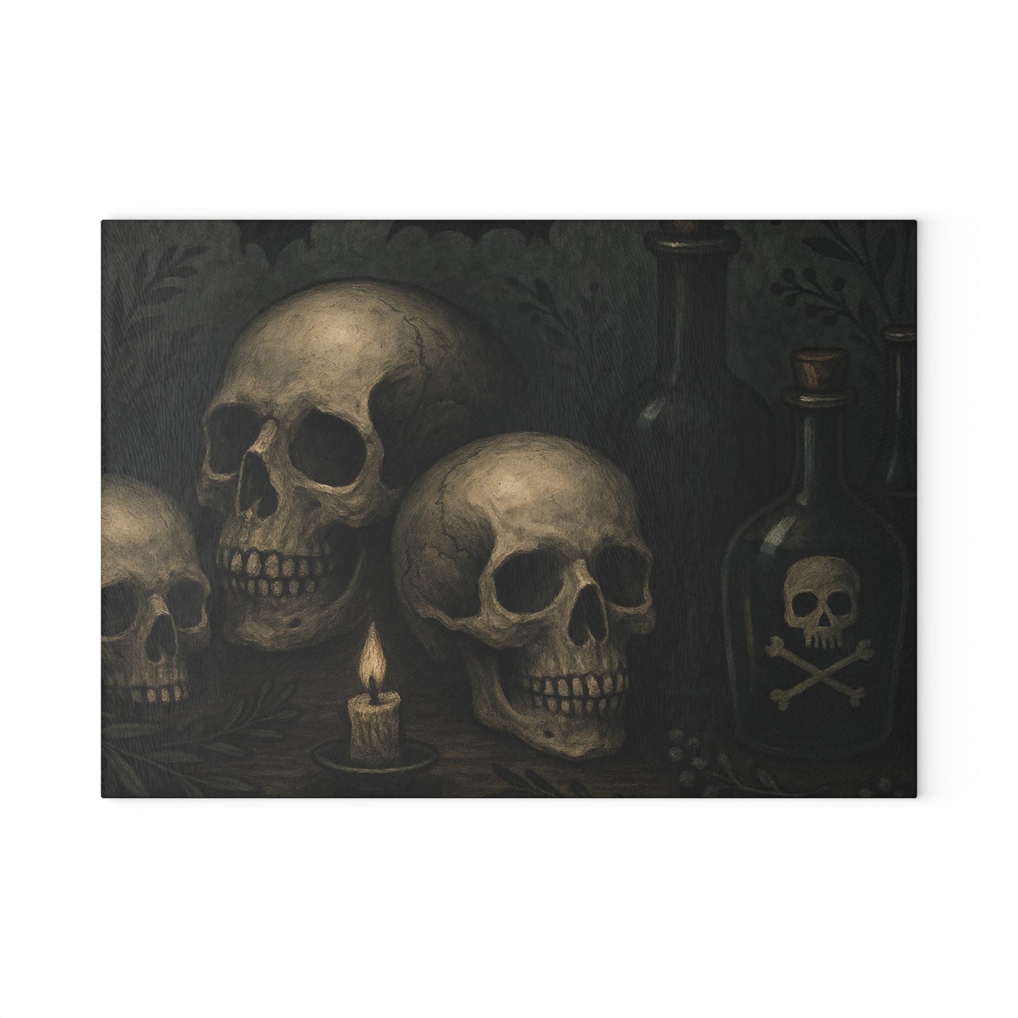 Gothic Skull Glass Cutting Board, Unique Kitchen Decor, Halloween Gift, Skull Lovers' Kitchenware, Dark Aesthetic Cooking Tool, Spooky [...]