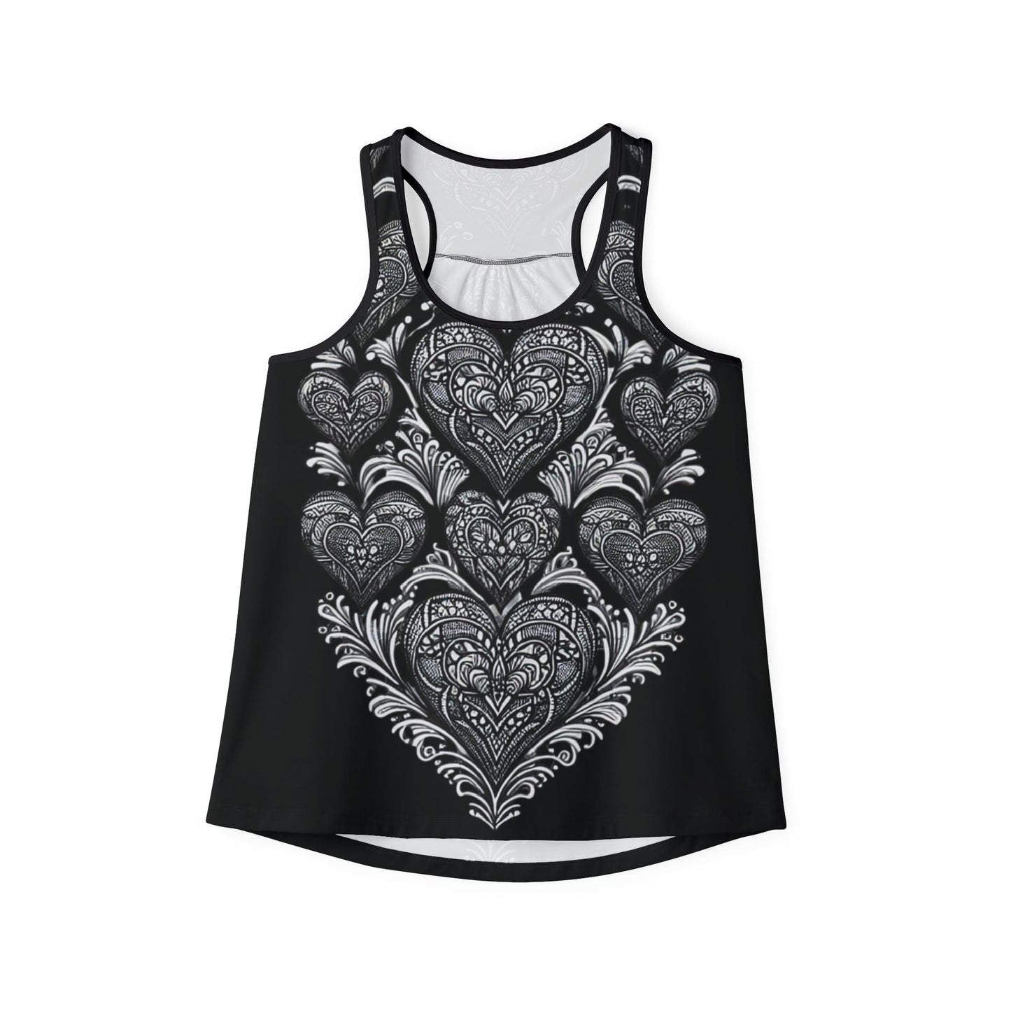Tank Top-Lacy Hearts-Boho Chic