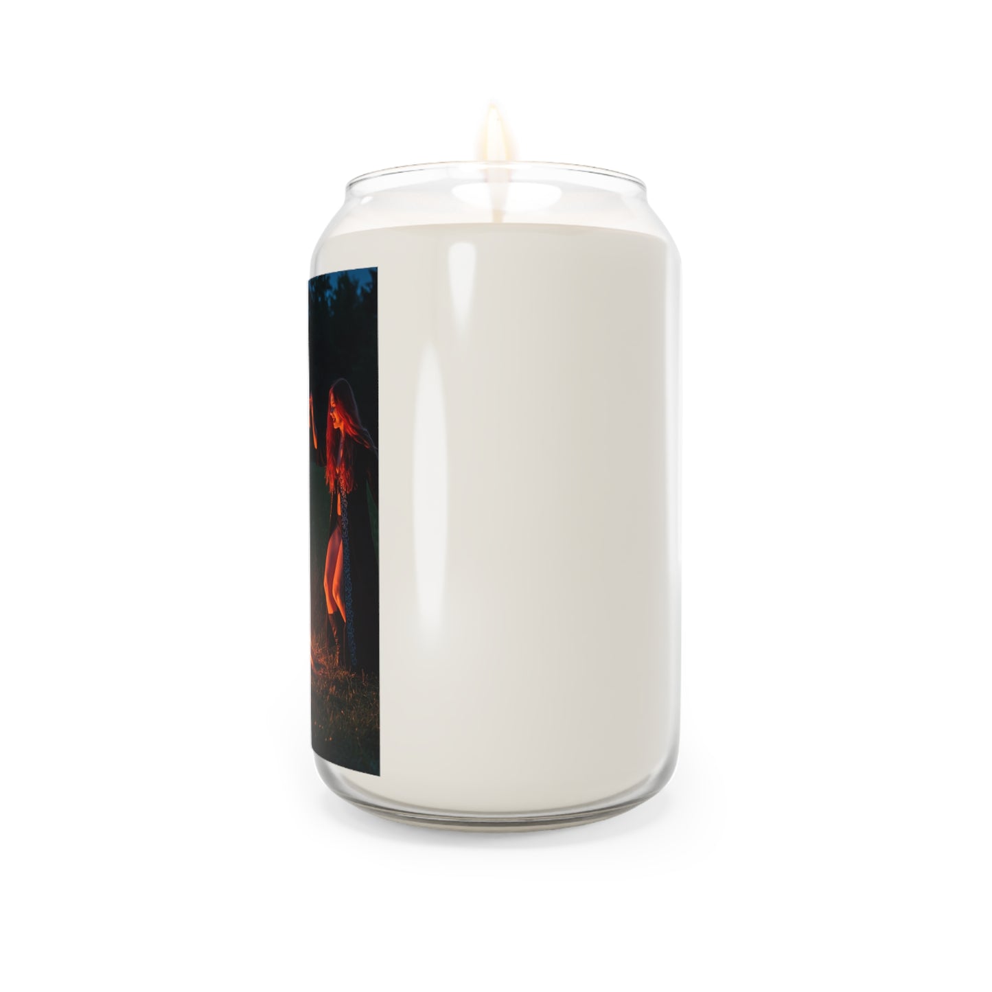Scented Candle-Witches dance around a bonfire-Rustic decor