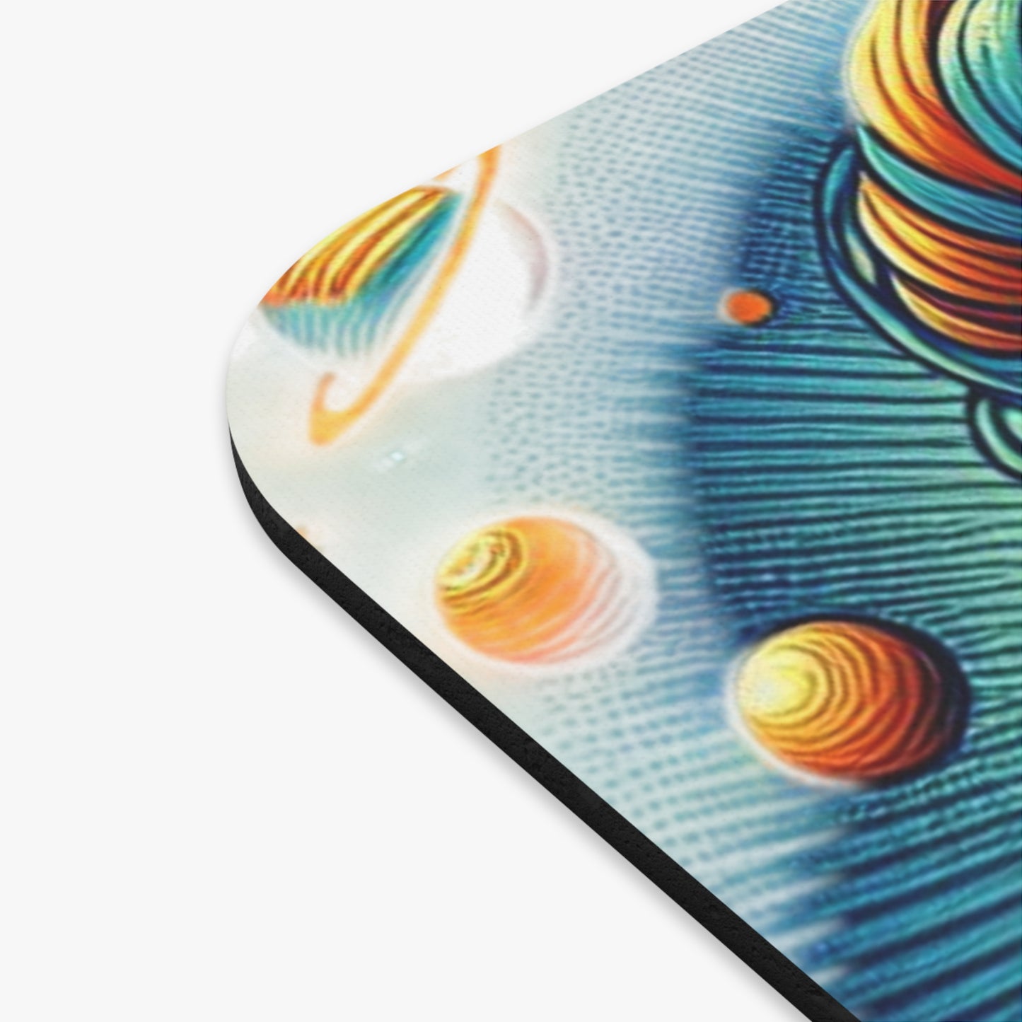 Cosmic Groove Mouse Pad, Retro Art Mousepad, Space Themed Desk Accessory, Bohemian Gift, Computer Mouse Mat