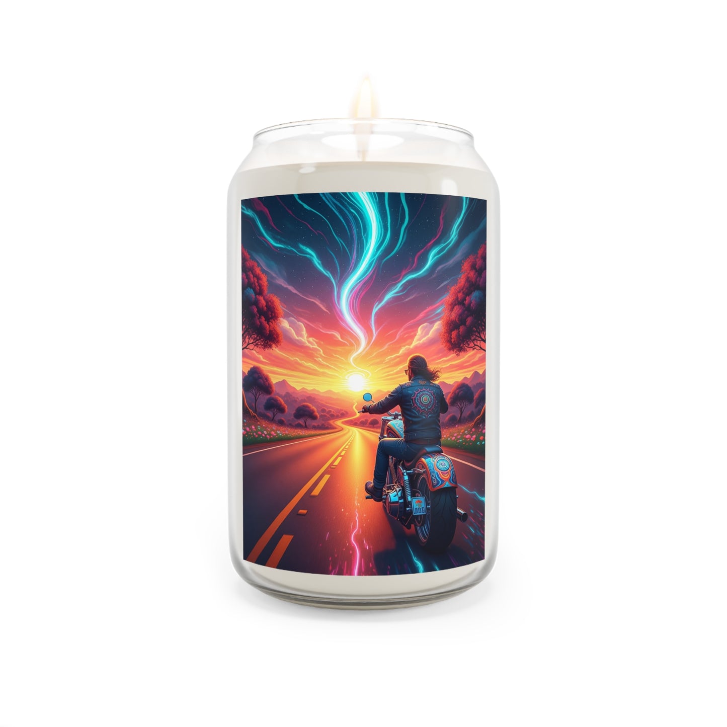 Scented Candle with Motorcycle Sunset Design, Aromatherapy Gift for Bikers, Home Decor for Relaxation, Unique Candle for Men, Road [...]