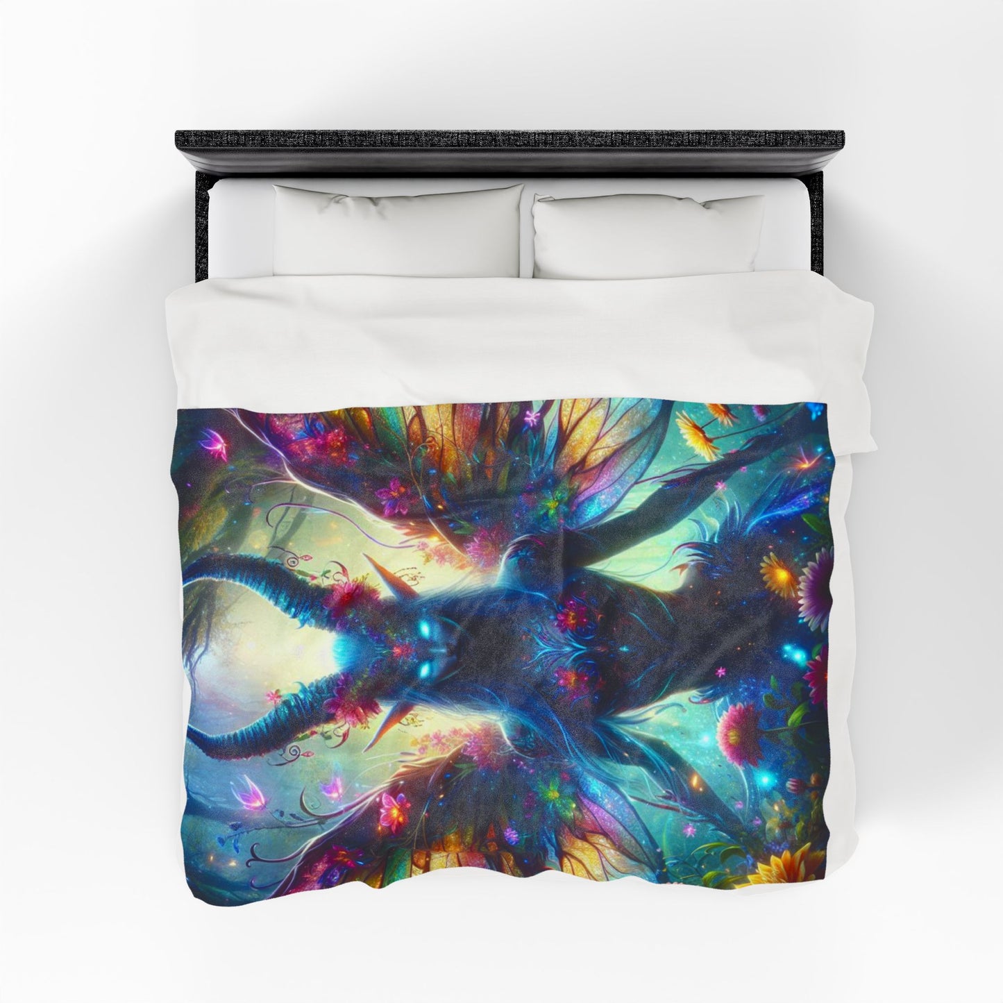 Nature Spirit Plush Blanket – Boho Spiritual Wall Art Throw for Mystical Decor